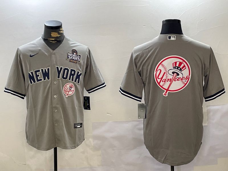 Men New York Yankees Blank Grey Game 2024 Nike MLB Jersey style 10274